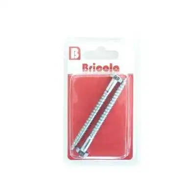 LOT DE 2 TIREFONDS TETE HEXAGONALE 6*70MM BRICOLA BRICOLA - 1