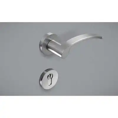 POIGNÉE DE PORTE AVEC ROSACE MIA TROU DE CYLINDRE SATINÉ CEBI CEBI - 2