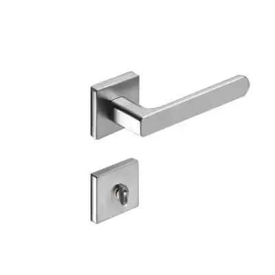 POIGNÉE DE PORTE AVEC ROSACE NANUSQ CONDAMNATION SATINÉ CEBI CEBI - 1