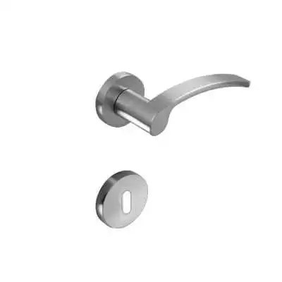 POIGNÉE DE PORTE AVEC ROSACE MIA TROU DE CLÉ SATINÉ CEBI CEBI - 1