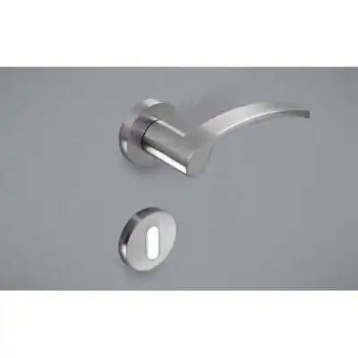 POIGNÉE DE PORTE AVEC ROSACE MIA TROU DE CLÉ SATINÉ CEBI CEBI - 2