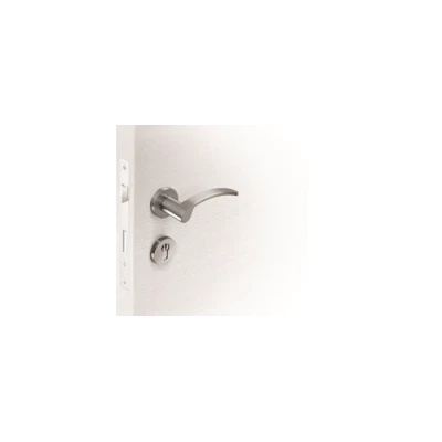 POIGNÉE DE PORTE AVEC ROSACE MIA TROU DE CYLINDRE SATINÉ CEBI CEBI - 3
