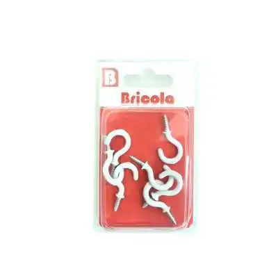 LOT DE 7 PITON À VIS BOIS OEIL OUVERT BLANC Ø 5MM BRICOLA BRICOLA - 2