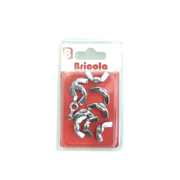 LOT DE 10 ÉCROU À OREILLES M4 BRICOLA