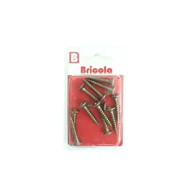 LOT DE 12 VIS BOIS TETE FRAISÉE PLATE 5*30MM BRICOLA
