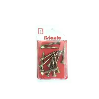 LOT DE 12 VIS BOIS TETE FRAISÉE PLATE 5*35MM BRICOLA BRICOLA - 3