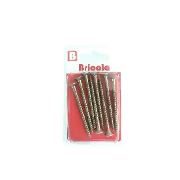 LOT DE 8 VIS BOIS TETE FRAISÉE PLATE 5*60MM BRICOLA