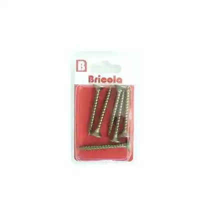 LOT DE 6 VIS BOIS TETE FRAISÉE PLATE 6*50MM BRICOLA BRICOLA - 3