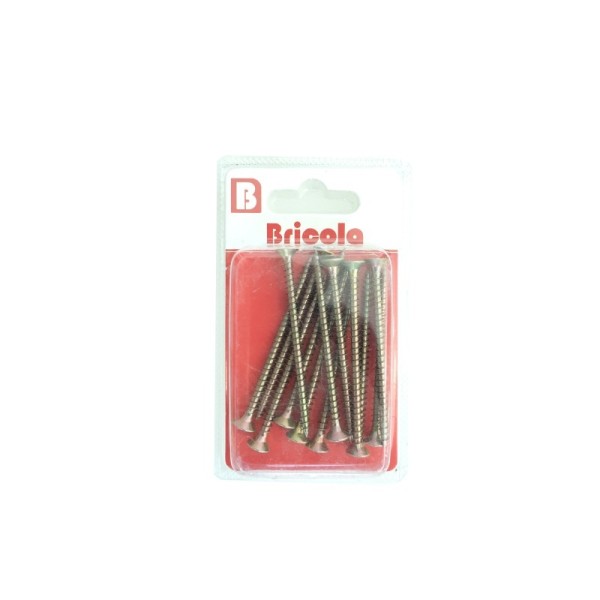 LOT DE 13 VIS BOIS TETE FRAISÉE PLATE 4*60MM BRICOLA