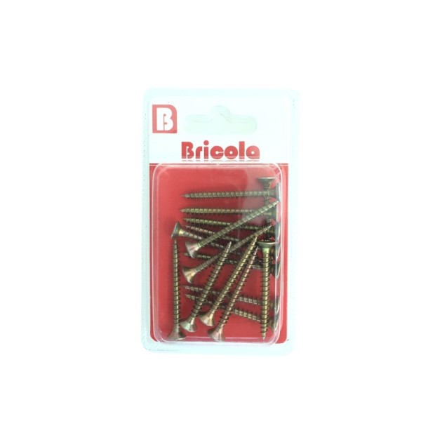 LOT DE 16 VIS BOIS TETE FRAISÉE PLATE 4*40MM BRICOLA