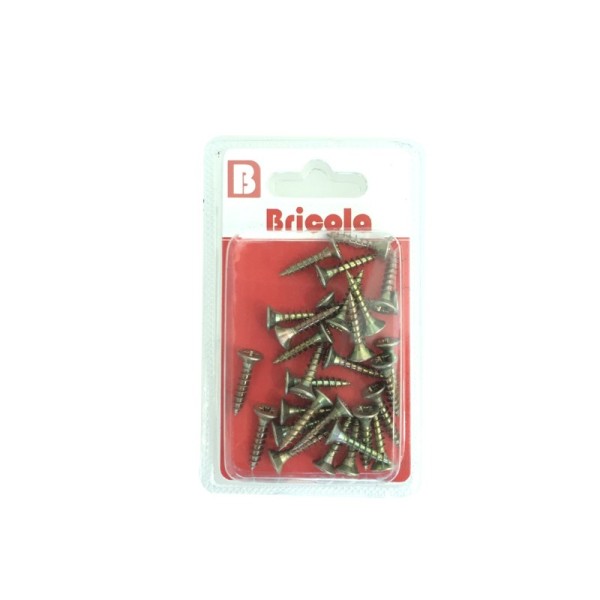 LOT DE 28 VIS BOIS TETE FRAISÉE PLATE 4*25MM BRICOLA