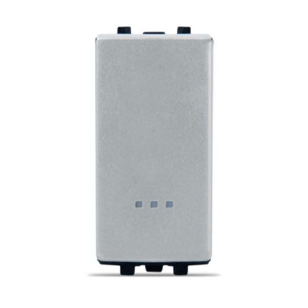 BOUTON POUSSOIR AVEC VOYANT 16A SILVER ALPHA