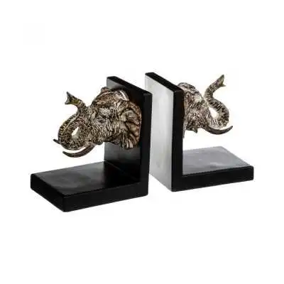 SERRE LIVRES ÉLÉPHANT EN RÉSINE GRAVÉE ATMOSPHERA ATMOSPHERA - 1