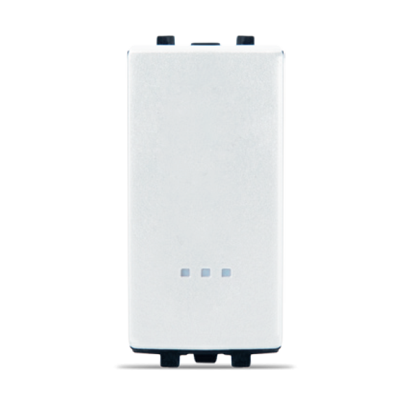 BOUTON POUSSOIR AVEC VOYANT 16A BLANC ALPHA