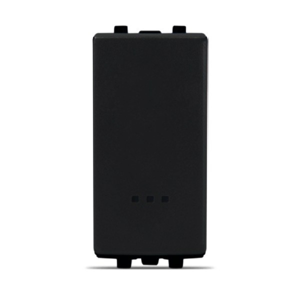 BOUTON POUSSOIR AVEC VOYANT 16A NOIR ALPHA