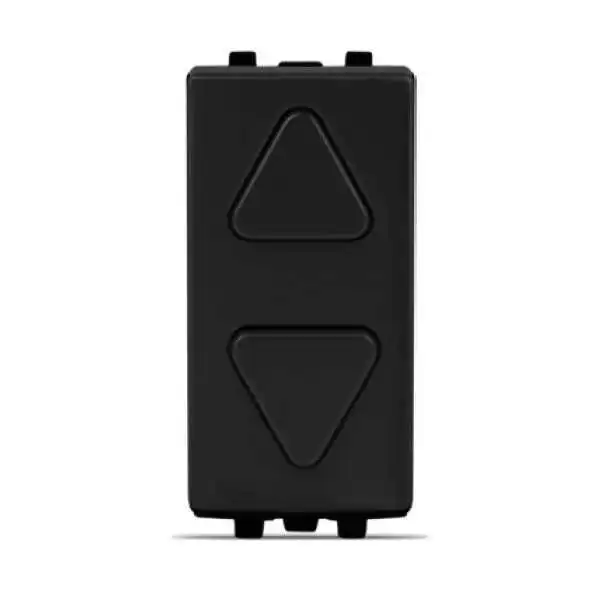 DOUBLE BOUTON POUSSOIR POUR VOLETS ROULANTS NOIR ALPHA