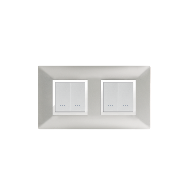 PLAQUE CARRÉE 4MODULES (2+2) SILVER ALPHA