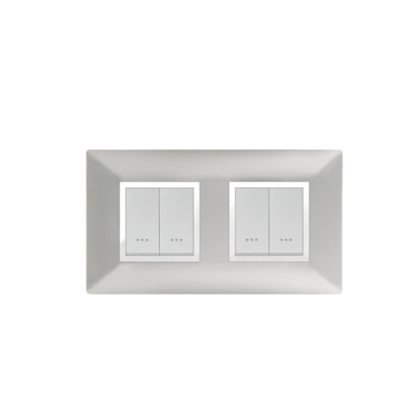 PLAQUE CARRÉE 4MODULES (2+2) SILVER ALPHA