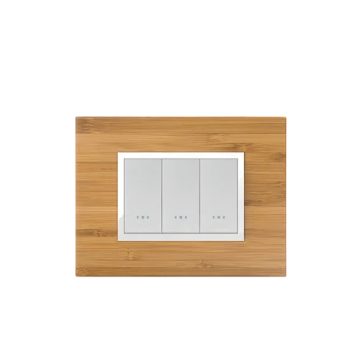 PLAQUE 3MODULES BOIS BOMBOO ALPHA