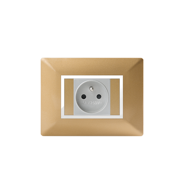 PLAQUE RECTANGULAIRE POUR PRISE DORÉ ALPHA