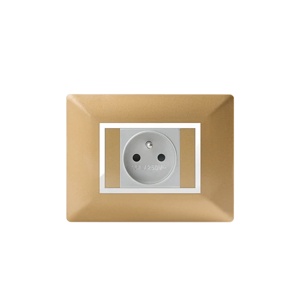 PLAQUE RECTANGULAIRE POUR PRISE DORÉ ALPHA