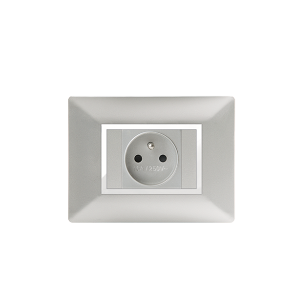 PLAQUE RECTANGULAIRE POUR PRISE SILVER  ALPHA