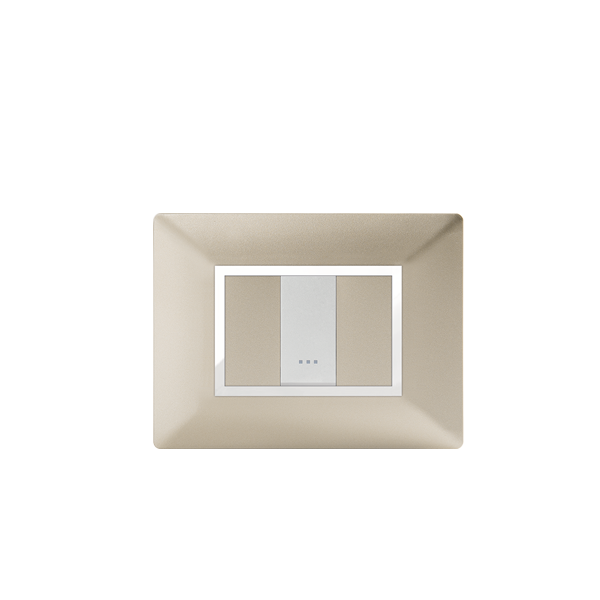 PLAQUE RECTANGULAIRE 1MODULE CHAMPAGNE ALPHA