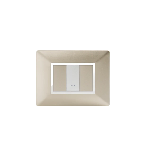 PLAQUE RECTANGULAIRE 1MODULE CHAMPAGNE ALPHA