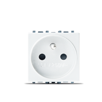 PRISE 2P+T AVEC PROTEGE BLANC ALPHA ALPHA - 1