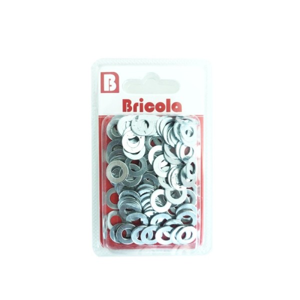 LOT DE 100 RONDELLE 6MM ACIER ZINGUE BRICOLA