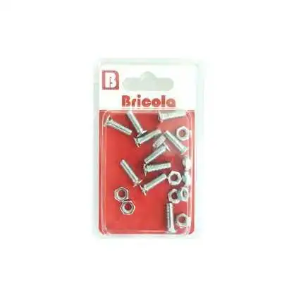 LOT DE 10 BOULON TETE FRAISÉE PLATE M5*16MM ACIER ZINGUE BRICOLA