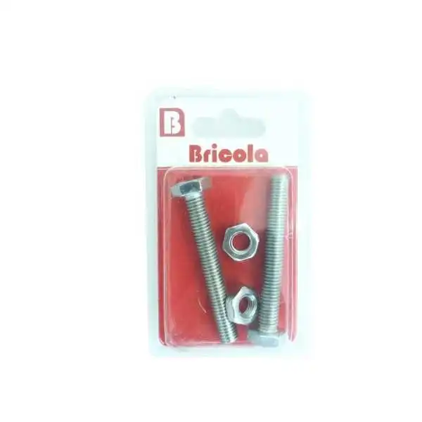 LOT DE 2 BOULON HEXAGONALE M8*60MM BRICOLA