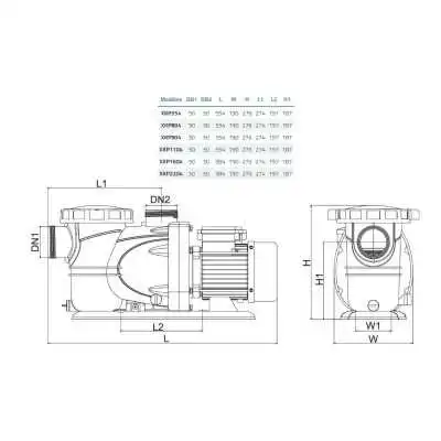 POMPE PISCINE XKP-11 04 MONOPHASÉ 1.5CV LEO LEO - 3