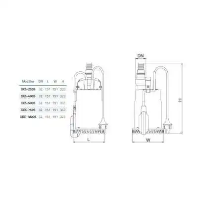 POMPE VIDE CAVE EN INOX XKS-750S MONOPHASÉ 1CV LEO LEO - 2