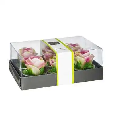 LOT DE 6 BOUGIES ROSES ATMOSPHERA ATMOSPHERA - 1