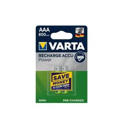 PACKS DE 2 PILES RECHARGEABLES ACCUS NIMH AAA/800mAh/1,2V VARTA VARTA - 1