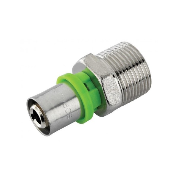 RACCORD DROIT À SERTIR PEX16 D25 12/17 MALE SOPAL