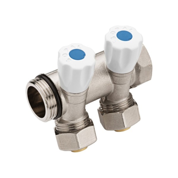 COLLECTEUR INCLINÉ 2 VANNES 20/27 E36 OL14 BLEU SOPAL