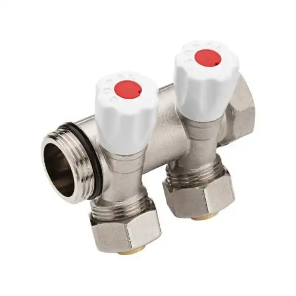 COLLECTEUR INCLINÉ 2 VANNES 20/27 E36 PEX16 ROUGE SOPAL