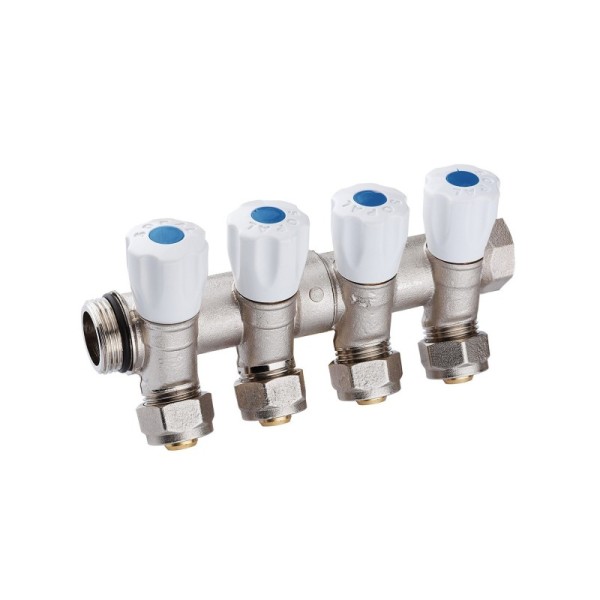 COLLECTEUR INCLINÉ 4 VANNES 20/27 E36 OL14 BLEU SOPAL