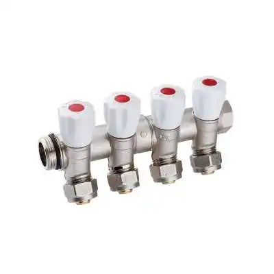 COLLECTEUR INCLINÉ 4 VANNES 20/27 E36 PEX16 ROUGE SOPAL SOPAL - 1