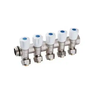 COLLECTEUR INCLINÉ 5 VANNES 26/34 E36 PEX16 BLEU SOPAL SOPAL - 1