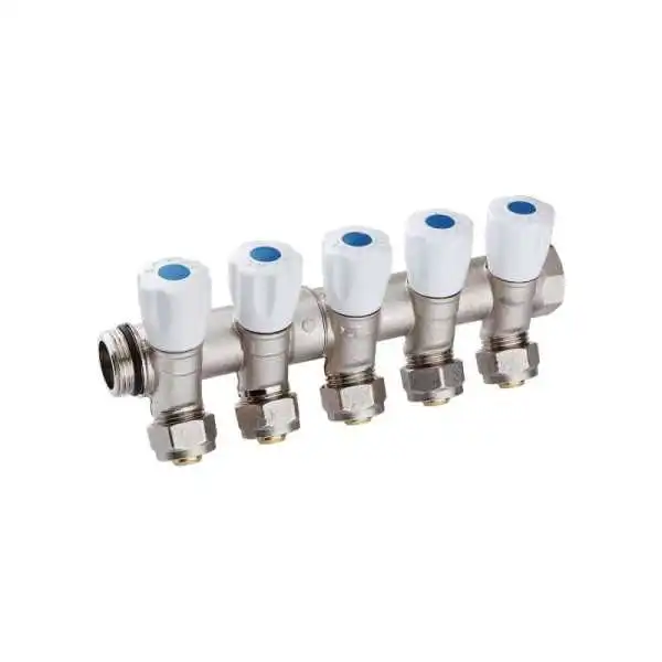 COLLECTEUR INCLINÉ 5 VANNES 26/34 E36 PEX16 BLEU SOPAL