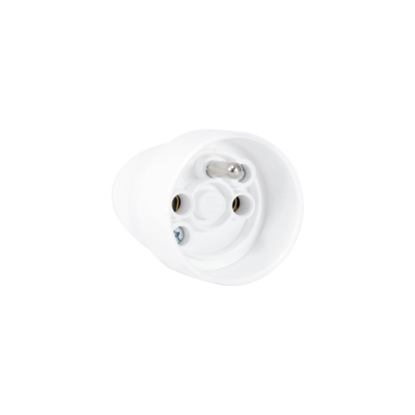 FICHE FEMELLE 2 POLES+TERRE 16A SANS ANNEAU BLANCHE STIEL