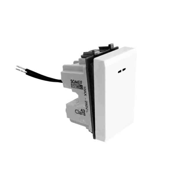 INTERRUPTEUR SIMPLE ALLUMAGE AVEC VOYANT BLANC SYS43 SOMEF