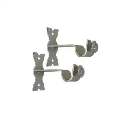 LOT DE 2 SUPPORTS POUR TRINGLE RIDEAUX SATINÉ Ø28MM - 1