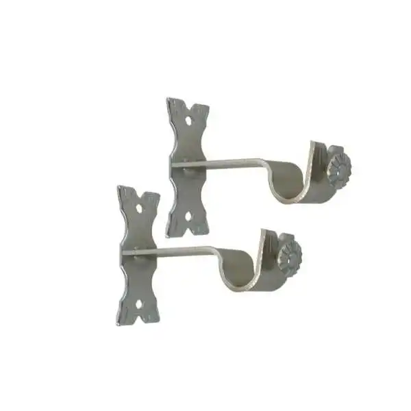 LOT DE 2 SUPPORTS POUR TRINGLE RIDEAUX SATINÉ Ø28MM