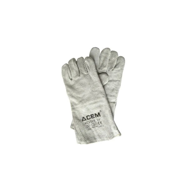 GANTS EN CUIR GRIS TAILLE XXL ACEM