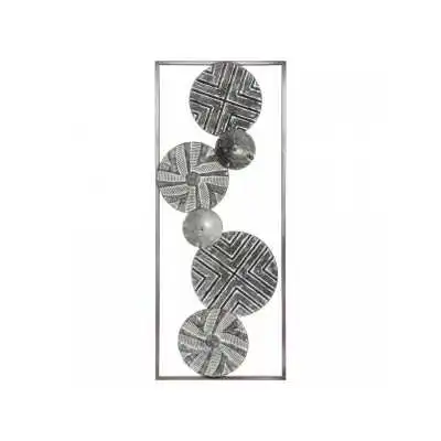 DÉCORATION MURALE ETHNIQUE EN MÉTAL GRIS 25X61CM ATMOSPHERA ATMOSPHERA - 1