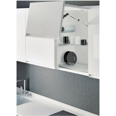 PORTE ASSIETTE ET VERRE FIXE AVEC PLATEAU 90CM CHROME S-5166 STARAX STARAX - 2